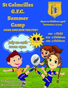 Summer Camp Time at St Colmcille’s GAA