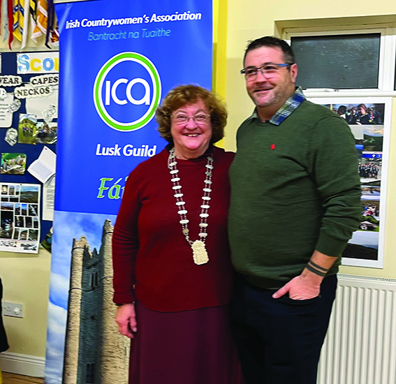 5 LL 15 RoseAnna Darby and Labour Councilor Mark Boland Who gave a very informative chat to the group at our guild meeting WEB