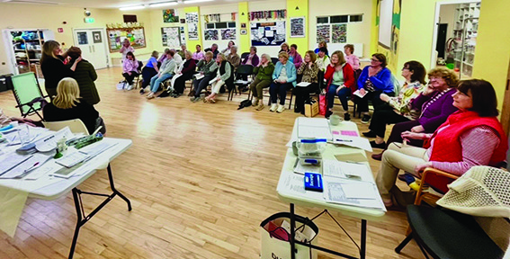 3 LL 10 Pictured all the ladies of Lusk ICA Guild watching Paulines demonstration of