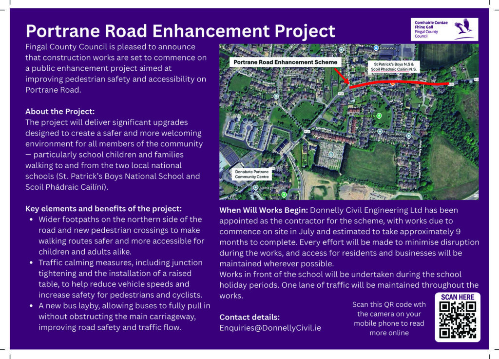 Portrane Road Enhancement Project to Improve Safety and Accessibility